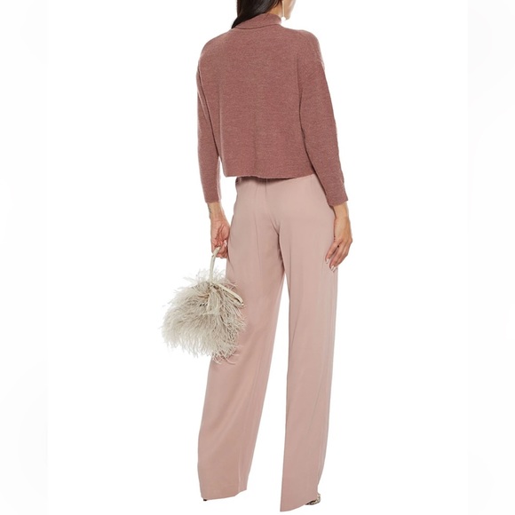 MICHELLE MASON Silk Pastel Pink Pants, Size 2 - Picture 2 of 2